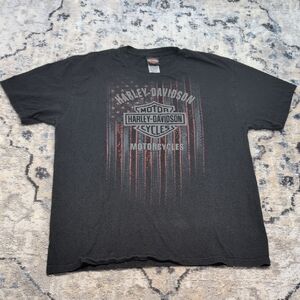Harley-Davidson Rocky Top T-Shirt XL Made in USA 100% Cotton Vintage Black Tee